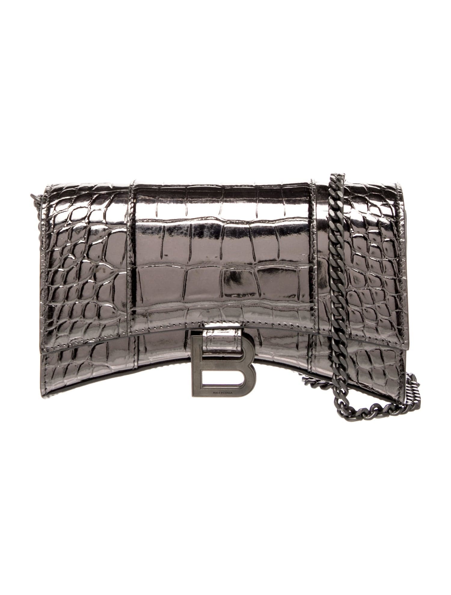 balenciaga hourglass wallet on chain shoulder