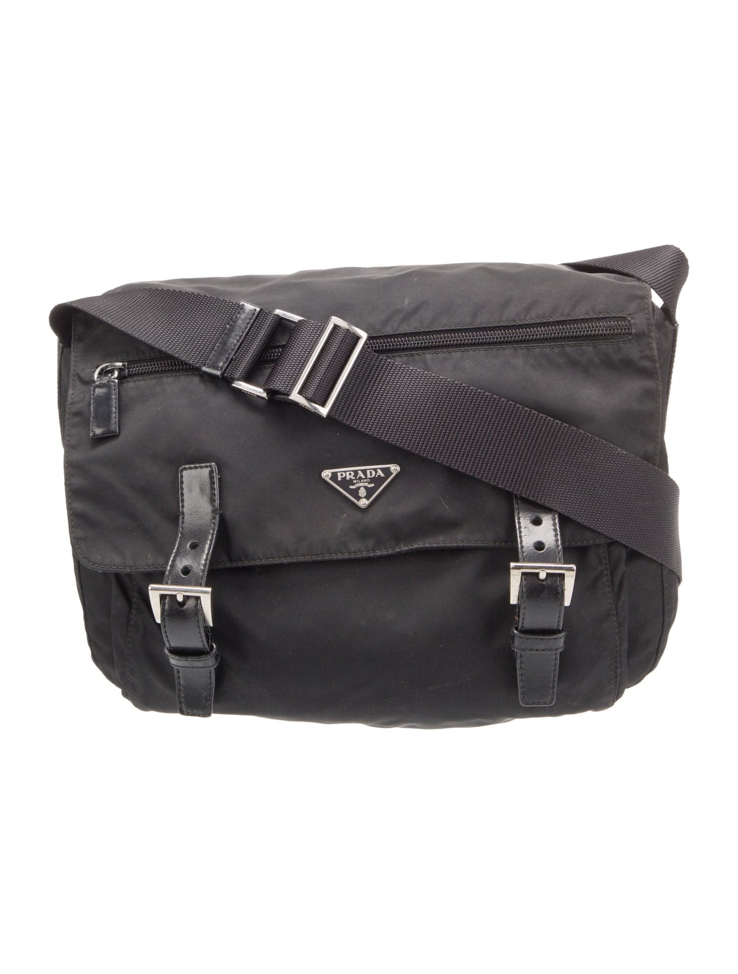 prada triangle messenger