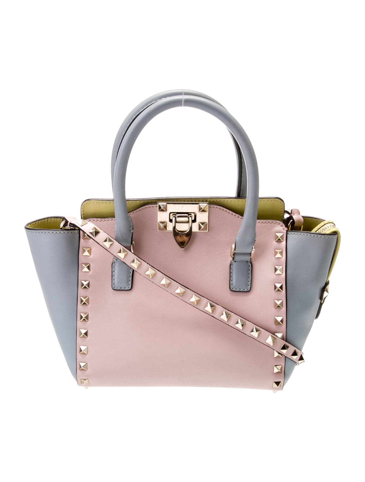 valentino rockstud colorblock shoulder